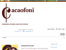 Tablet Screenshot of cacaofoni.se